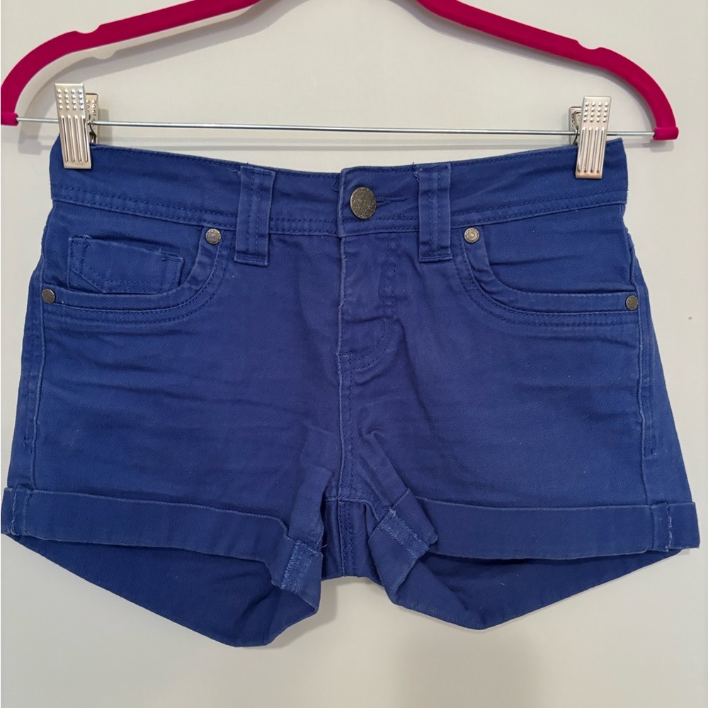 Women’s Blue Coloured Warehouse One jean shorts with pockets, size 0, US 24